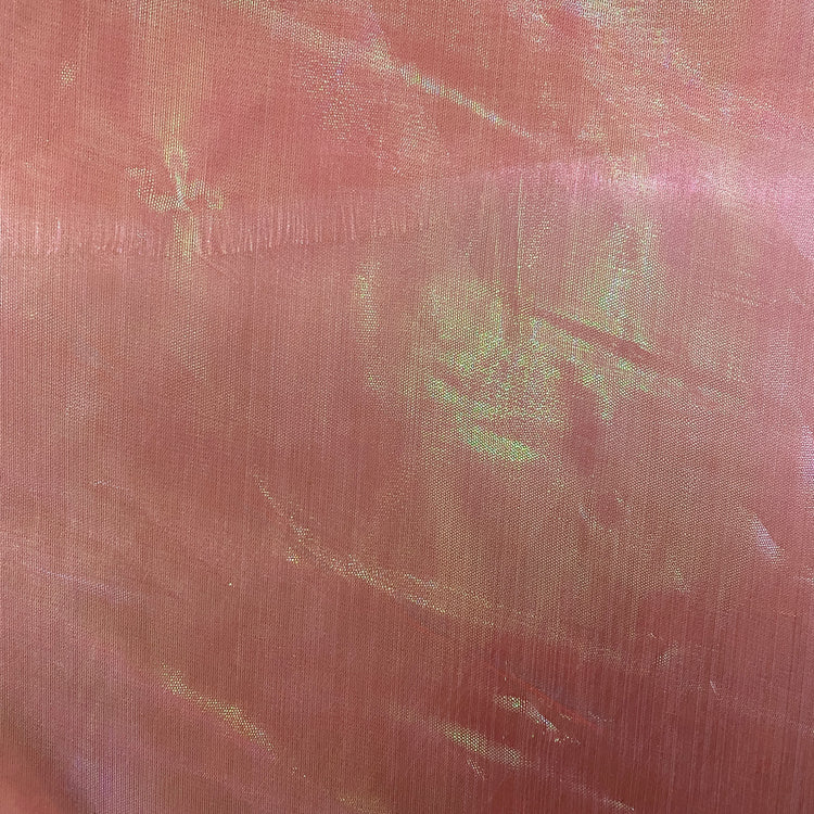 Holographic Organza - Salmon Red / Iridsecent