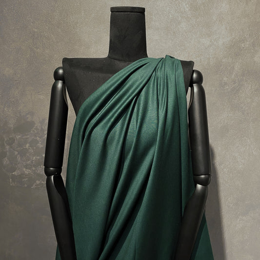 Australian Merino Worsted Wool Gabardine - Forest Green