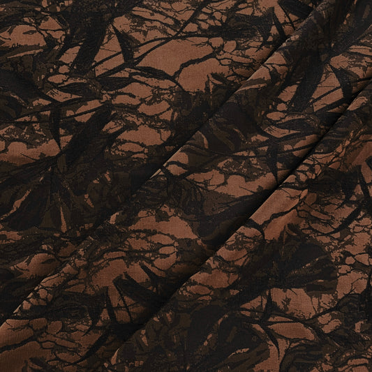 Earthy Foliage Jacquard - Chocolate / Black