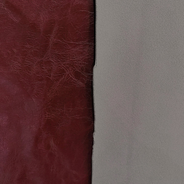 Weathered Grain Faux Leather - Bordeaux