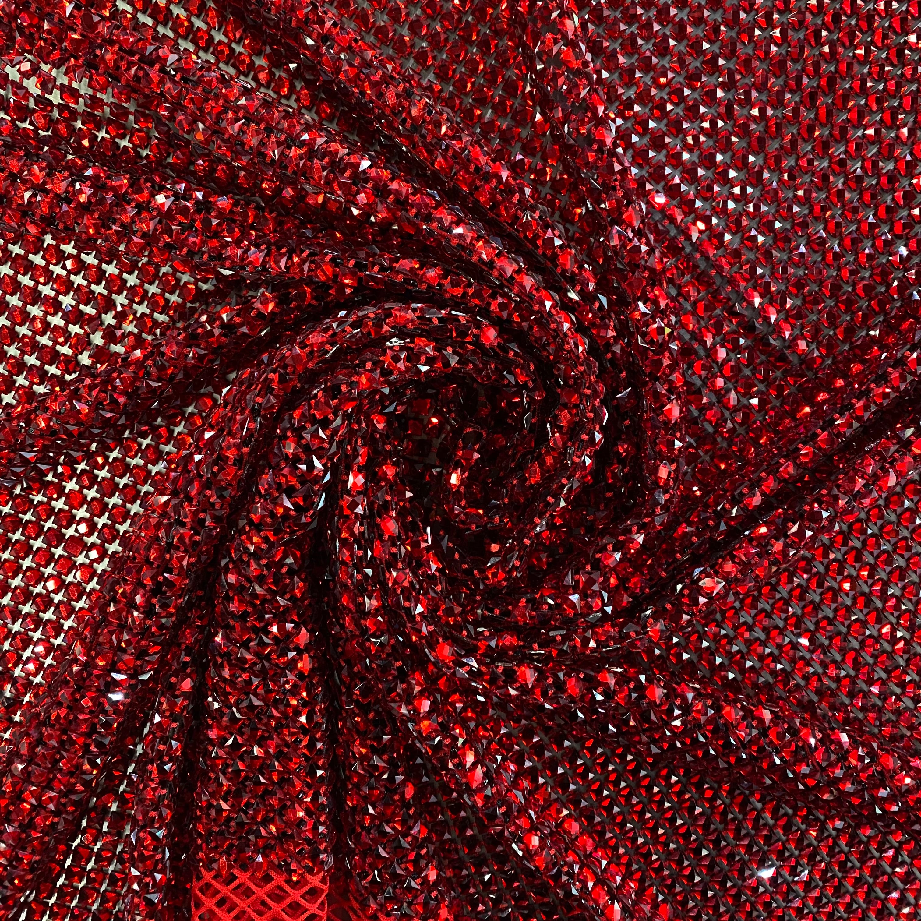 Crystal Glass Mesh - Ruby