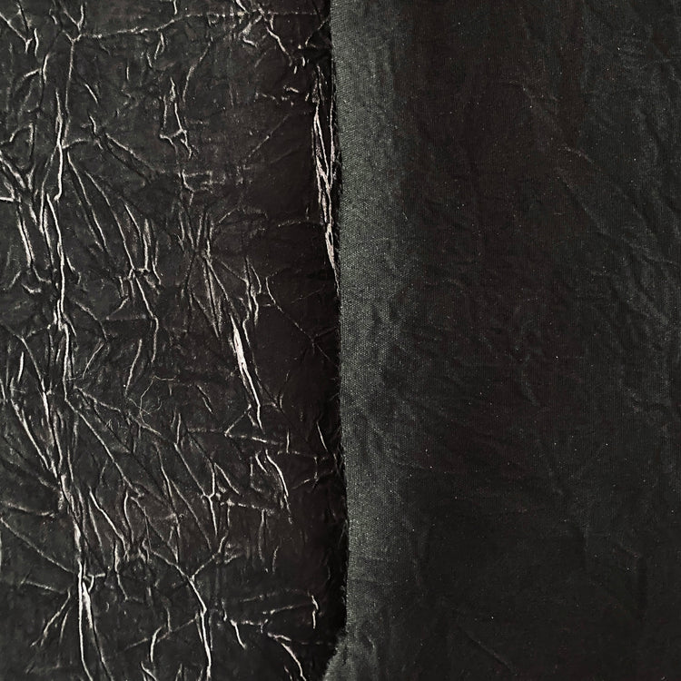 Bonded Creased Moleskin - Painted Edges - Charcoal / Silver