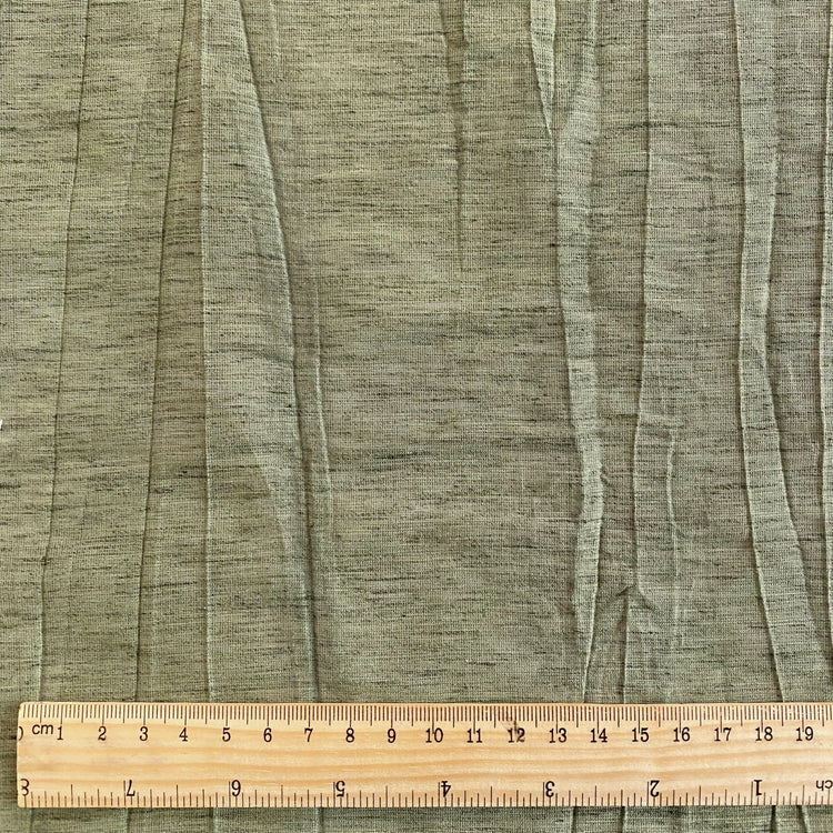 (Deadstock) Crushed Cotton Blend Japanese Shirting - Olive Drab