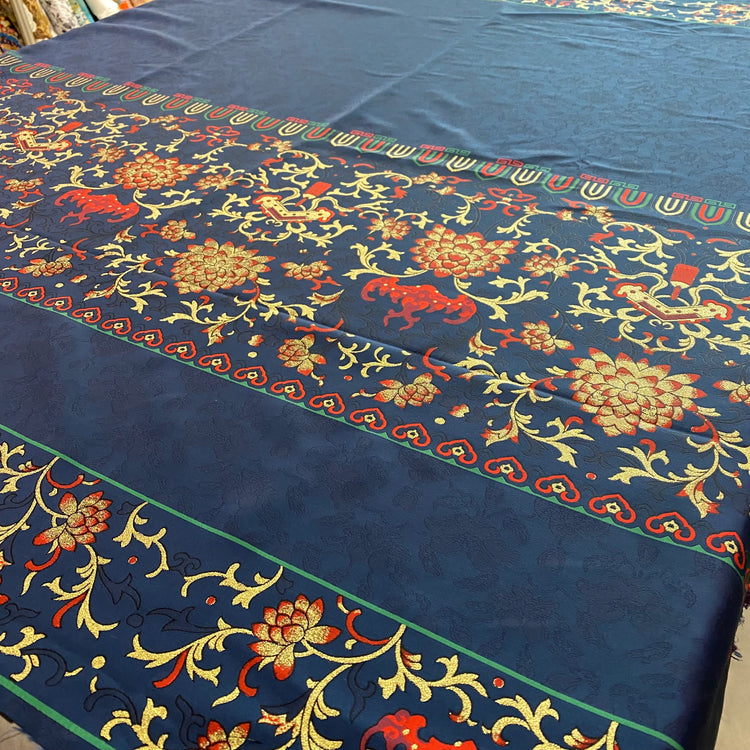 Eastern Garden Brocade - Panelled Repeat - Royal Blue