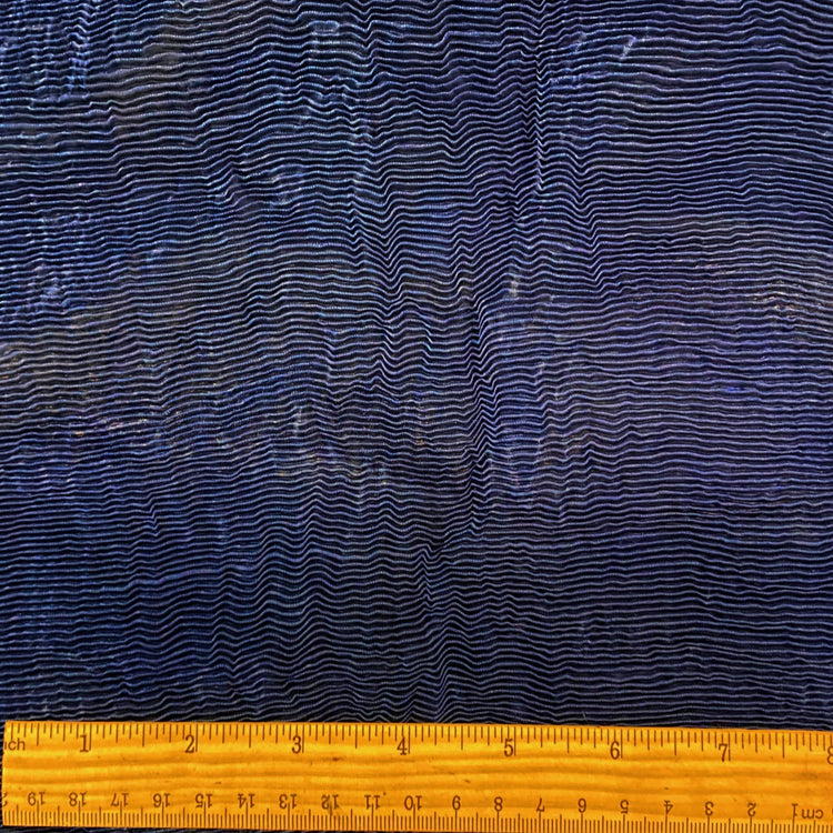 Plisse Shot Organza - Ultramarine / Black