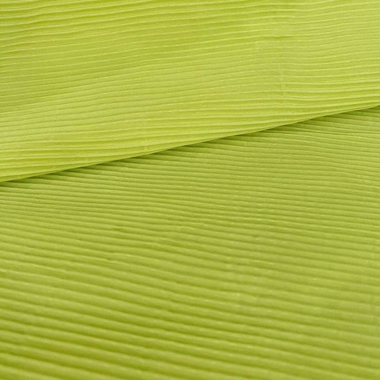 Accordion-Pleated Taffeta - Lime Green