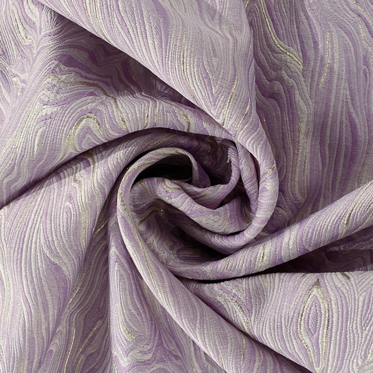 Contour Wave Brocade -  Lilac/Silver Metallic