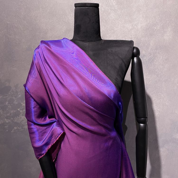 Glacé Shot Charmeuse - Purple / Blue