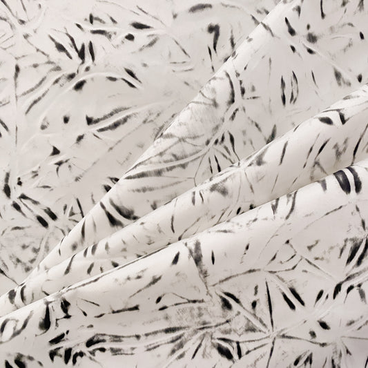 Burnished Bonded Embossed Taffeta - White / Black