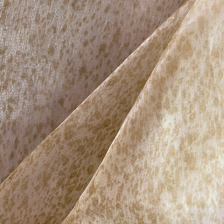 Speckle Stained Shimmer Organza - Antique White / Tan