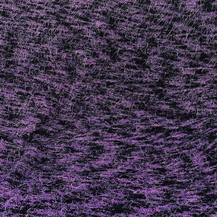 Fancy Cut Pile Raschel Knit - Black/Purple