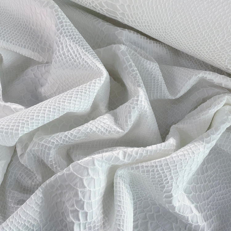 Reptile Raised Dobby Jacquard - White