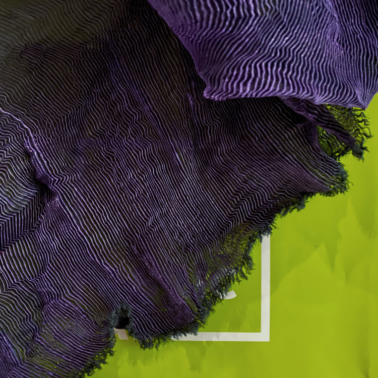Plisse Shot Organza - Aubergine