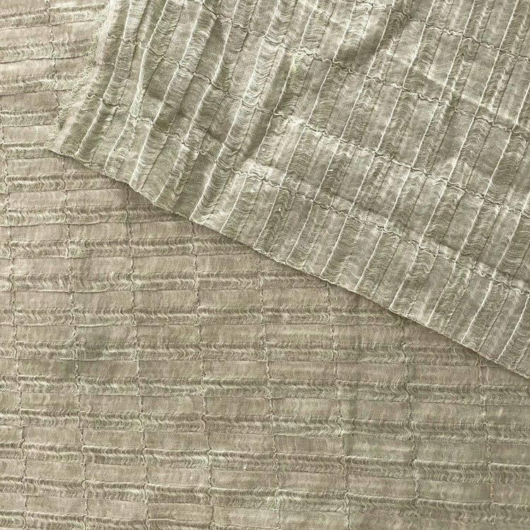 Wavy Double Weave Stripe - Khaki