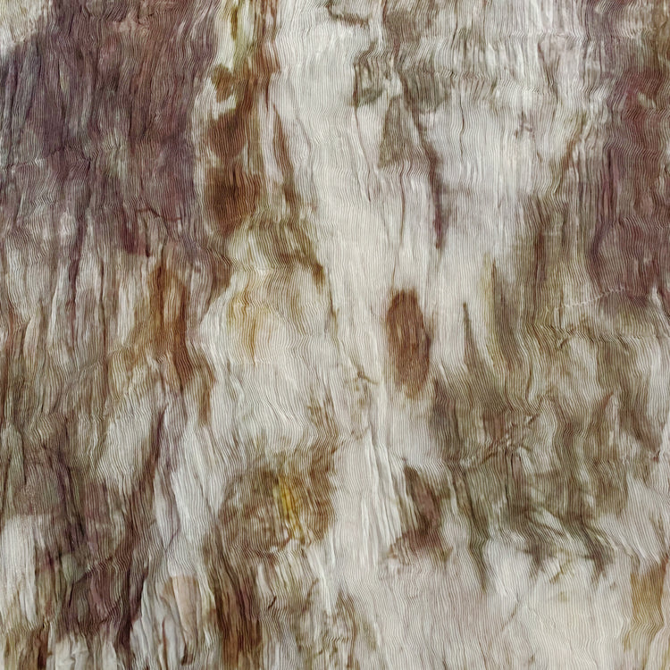 Wetlands Chiffon Plisse - Dark Olive/Rosy Brown