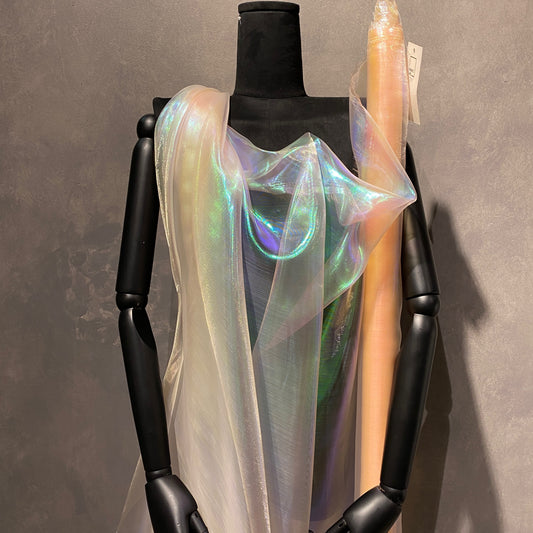 Holographic Organza - Light Salmon