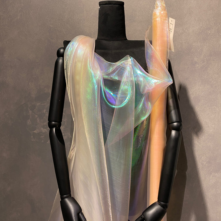 Holographic Organza - Light Salmon