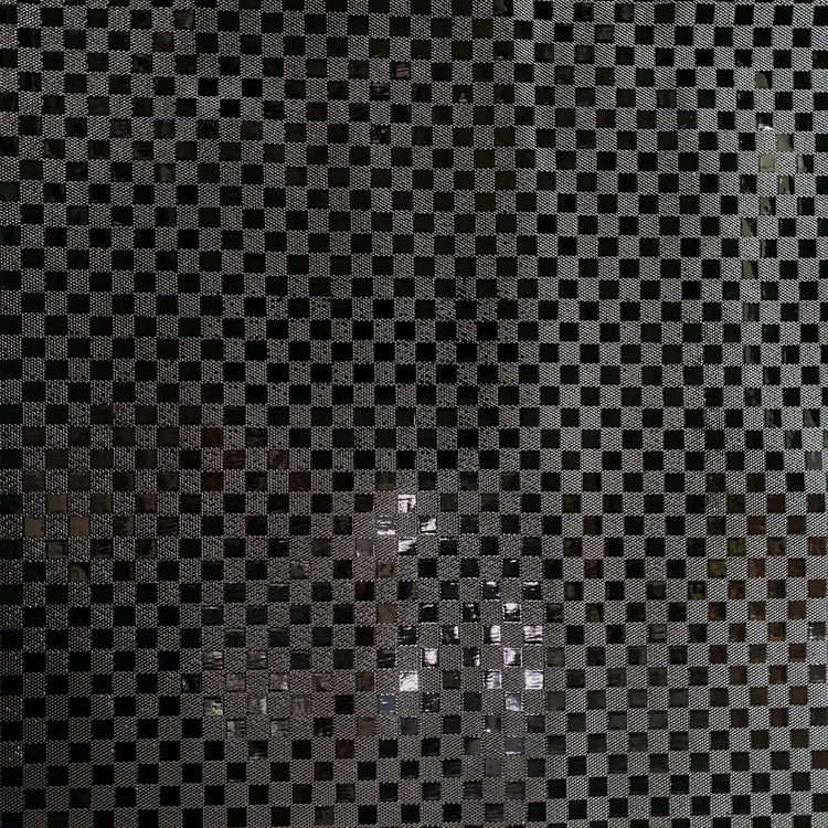 Patent Checkerboard Faux Leather - Black