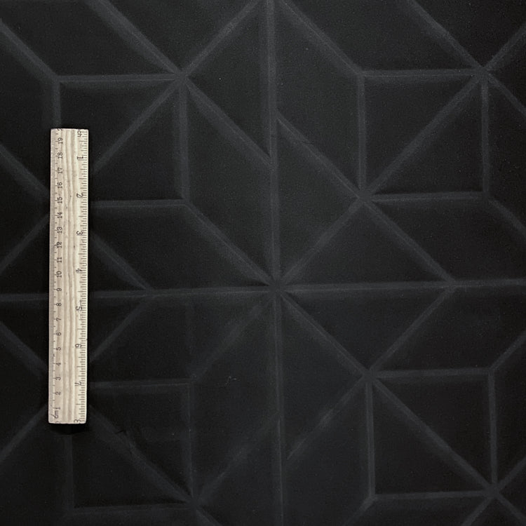 Embossed Geometric Double Knit - Black
