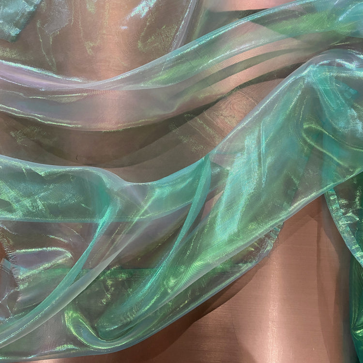 Holographic Organza - Spring Green