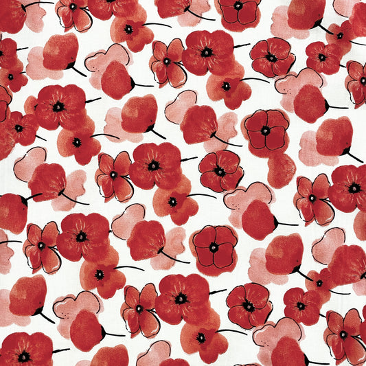 Simple Poppy Cotton Poplin - Red