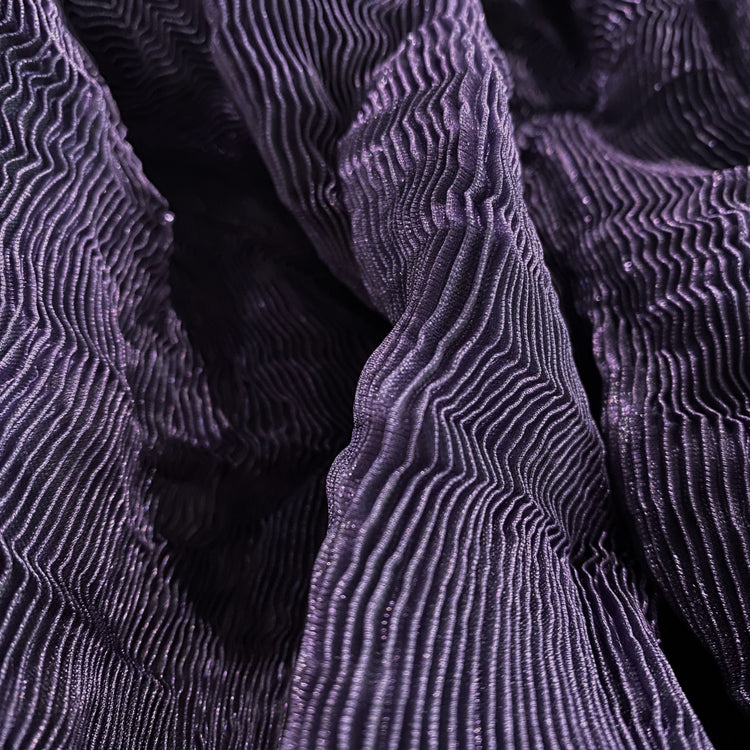 Plisse Shot Organza - Aubergine