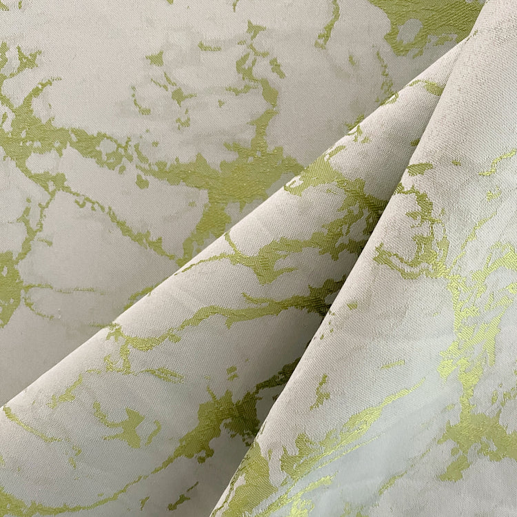 Abstract Marble Jacquard - Lawn Green / Pale Silver