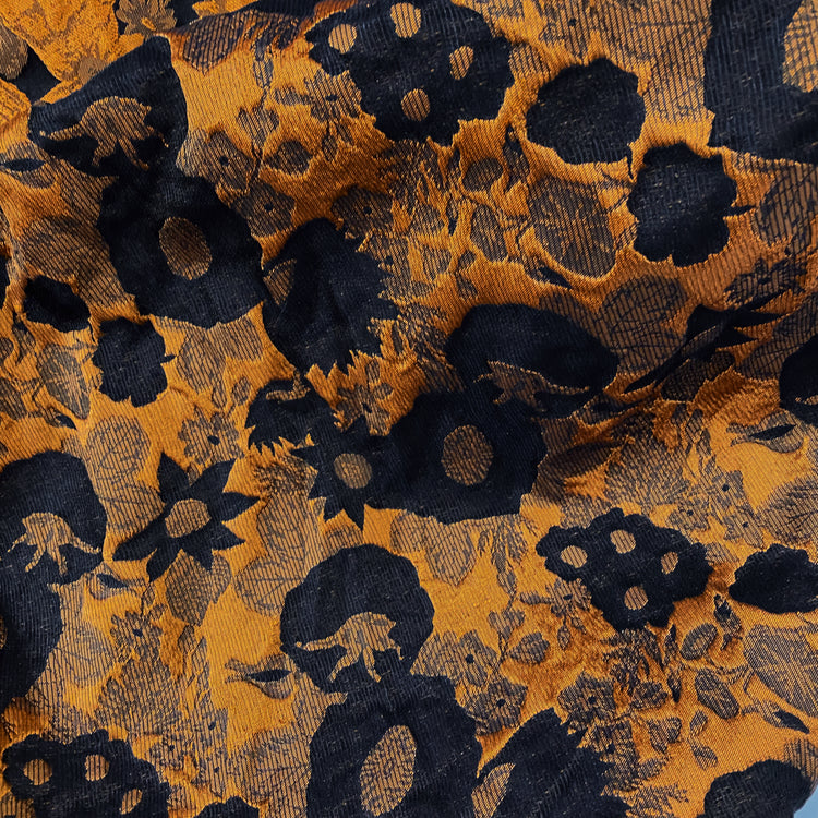 Summer Floral Jacquard - Gold/Black