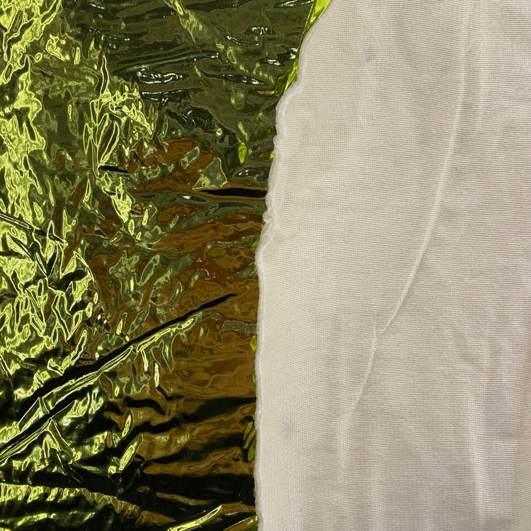 Metallic Vinyl Bonded Wadding - Chartreuse
