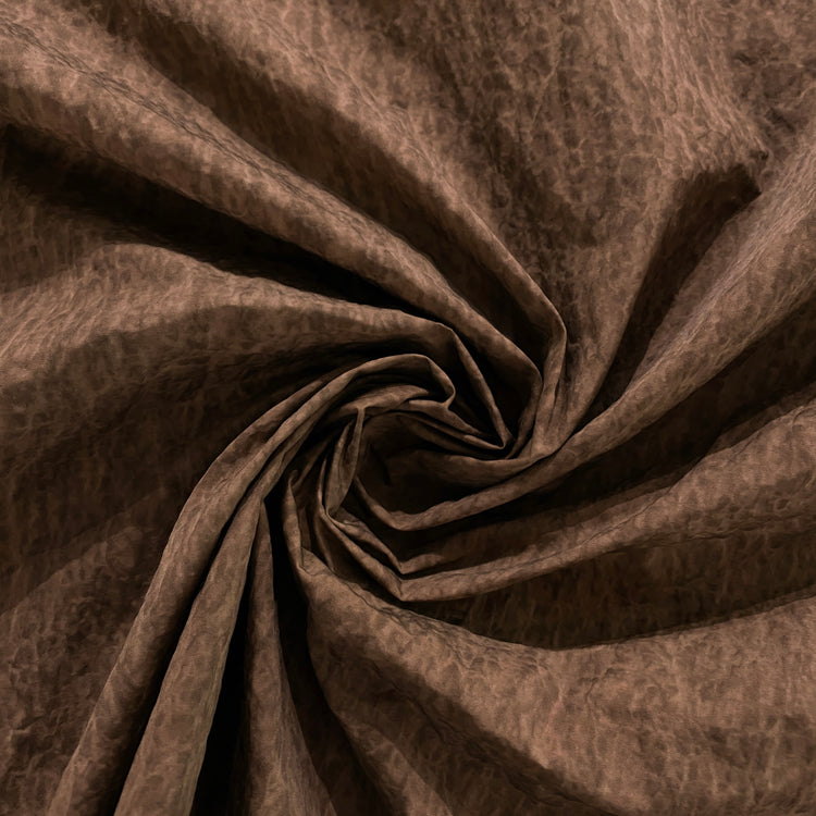 Boiled Shibori Showerproof Nylon - Tan / Sienna