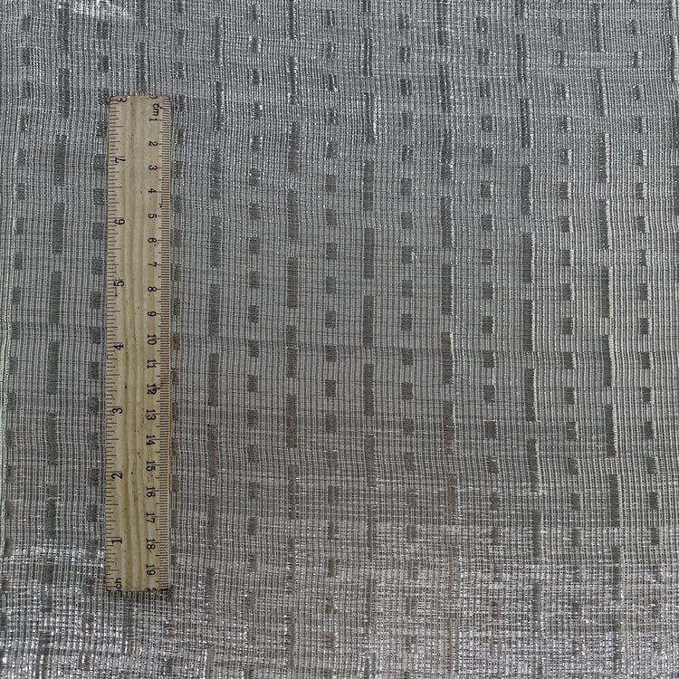 Silk Lurex Dobby- Silver