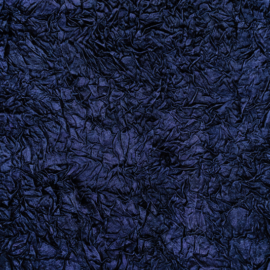 Crushed Satin - Bonded - Navy