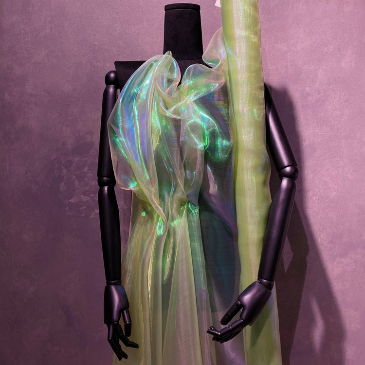 Holographic Organza - Pale Green/Holographic