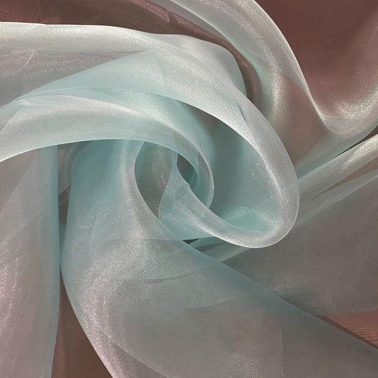 Metallic Organza - Pale Aqua