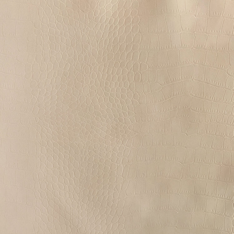 Embossed Reptile Nappa Faux Leather - Beige