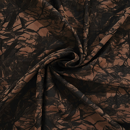 Earthy Foliage Jacquard - Chocolate / Black