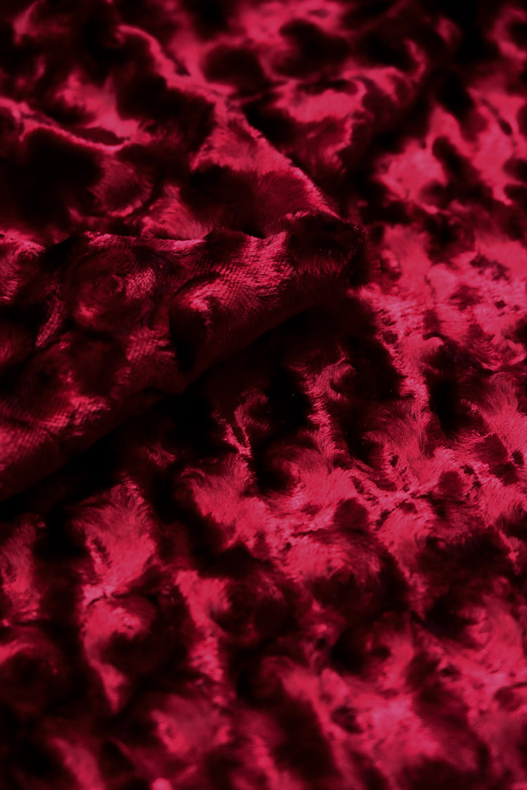 Spiral Swirl Plush Velvet - Maroon