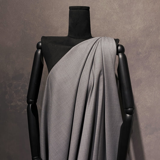 Australian Merino Worsted Wool Gabardine - Light Grey