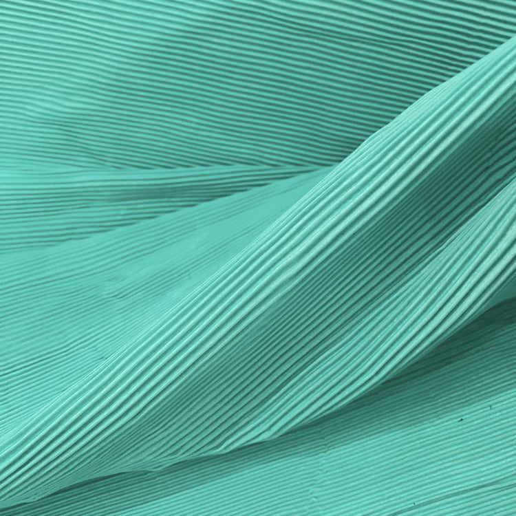 Accordion-Pleated Taffeta - Turquoise