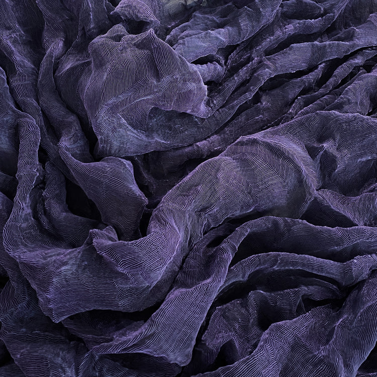 Plisse Shot Organza - Aubergine