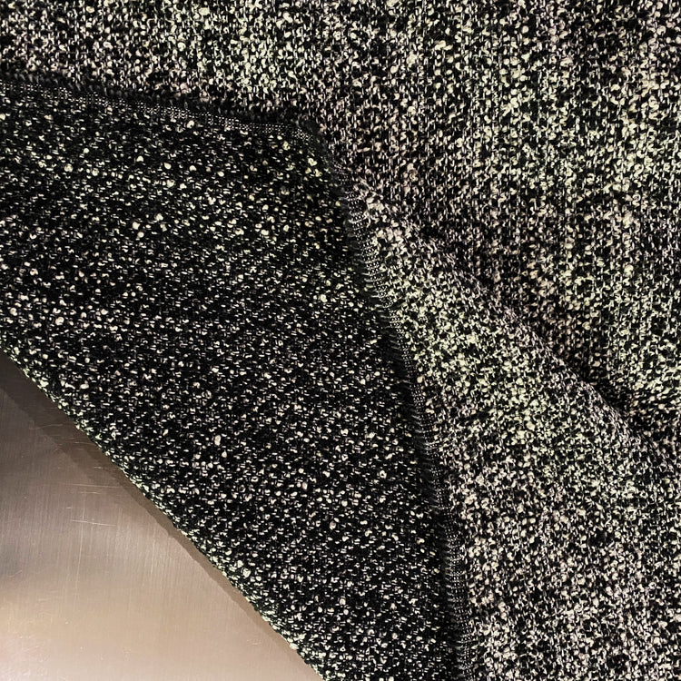 Tweed Bouclé- Wool/Poly/Nylon Blend - Black/White