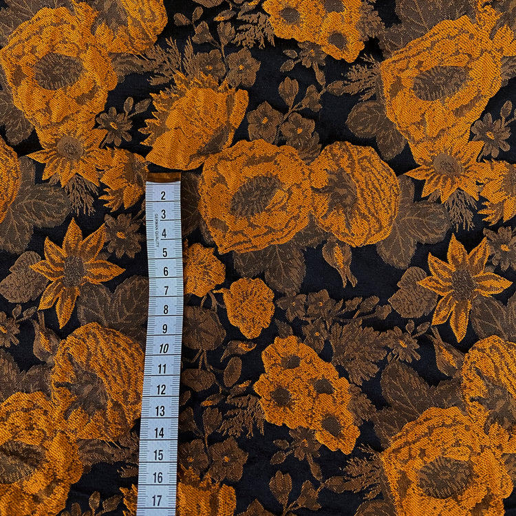 Summer Floral Jacquard - Gold/Black