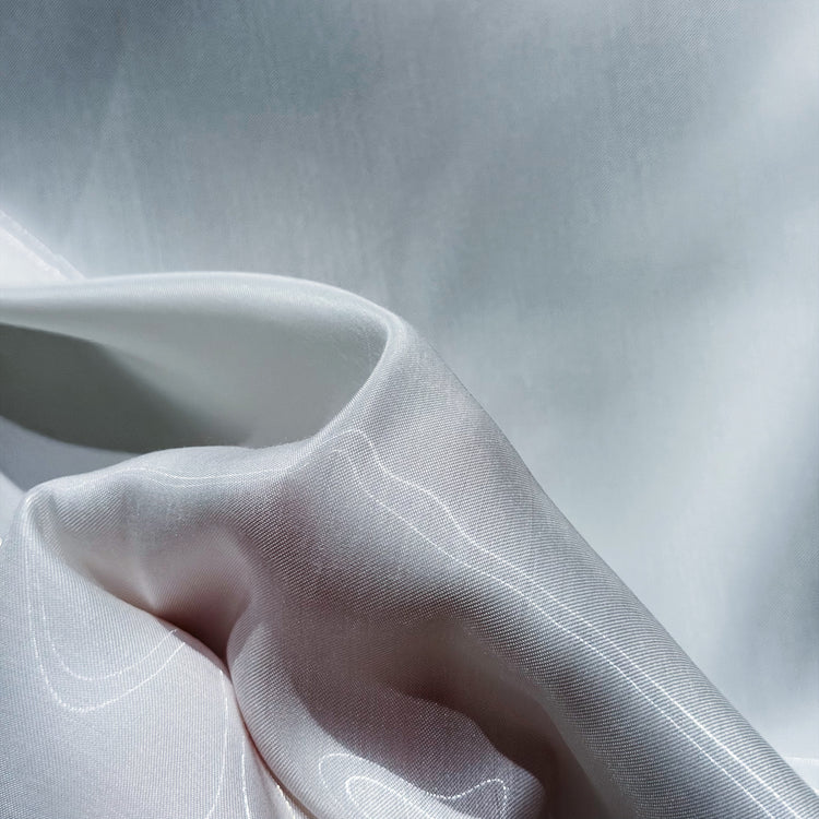 Fabric Lab Exclusive - Satin Backed Liquid Shimmer - White