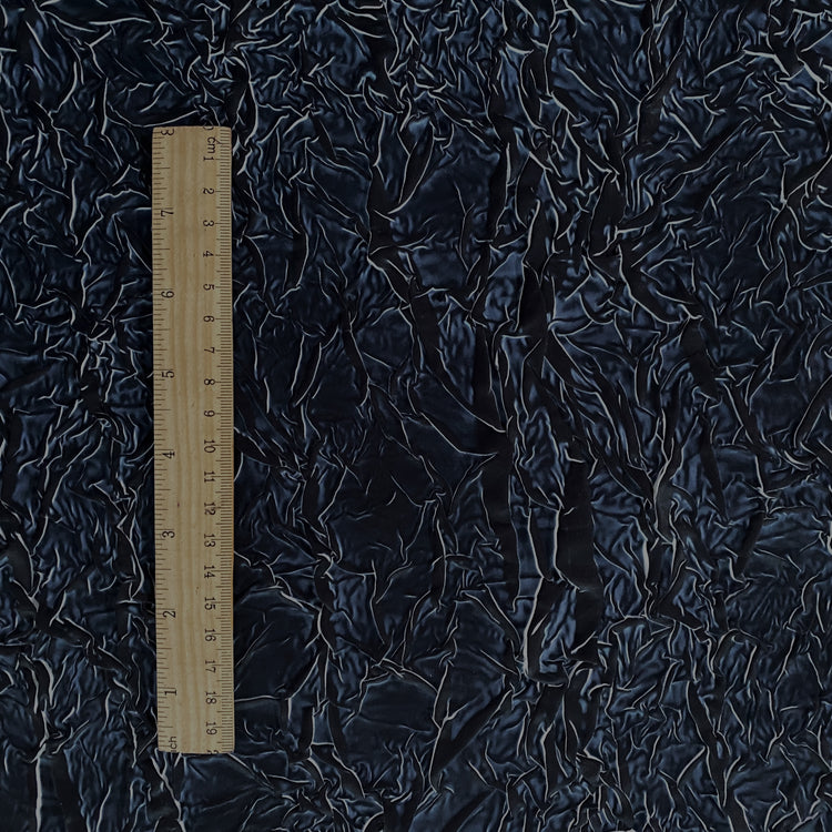 Organic Petal-Creased Sateen - Bonded - Dark Navy
