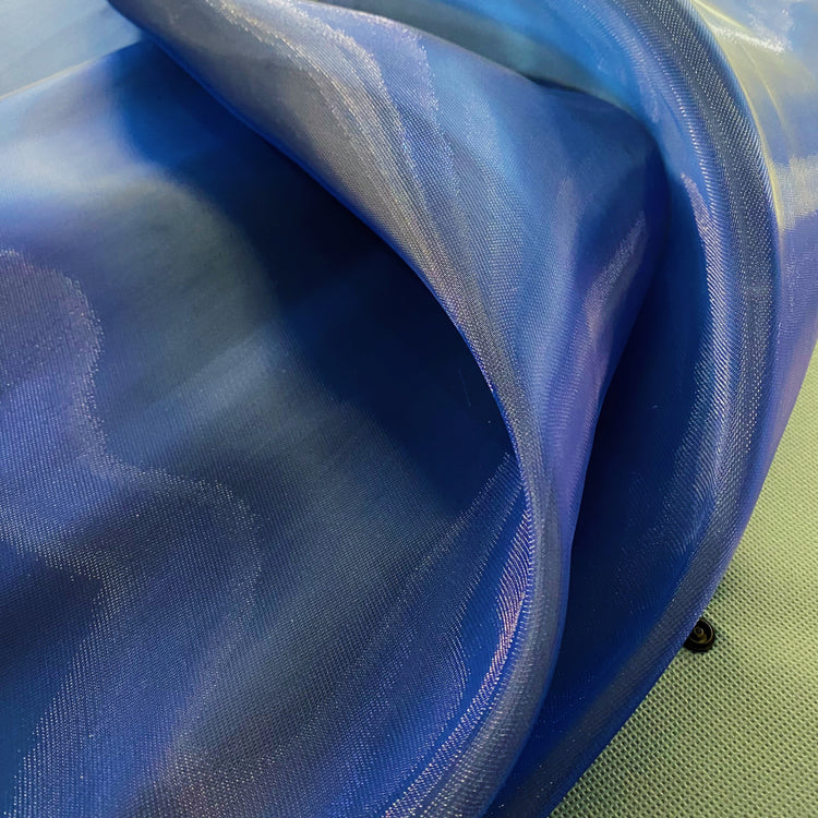 Shimmer Poly/Nylon Organdy (Light Weight Crinoline) - Blue