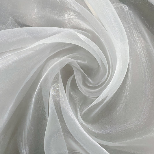 Metallic Organza - White
