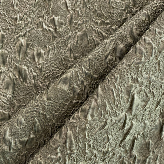 Baked Earth Cloqué Matelassé - Sage / Charcoal