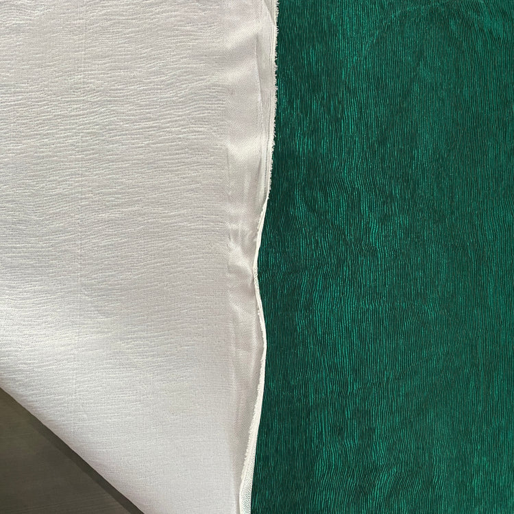 Bonded Creased Organza Metallic - Green