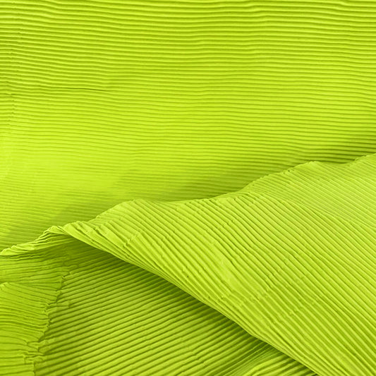 Accordion-Pleated Taffeta - Light Green