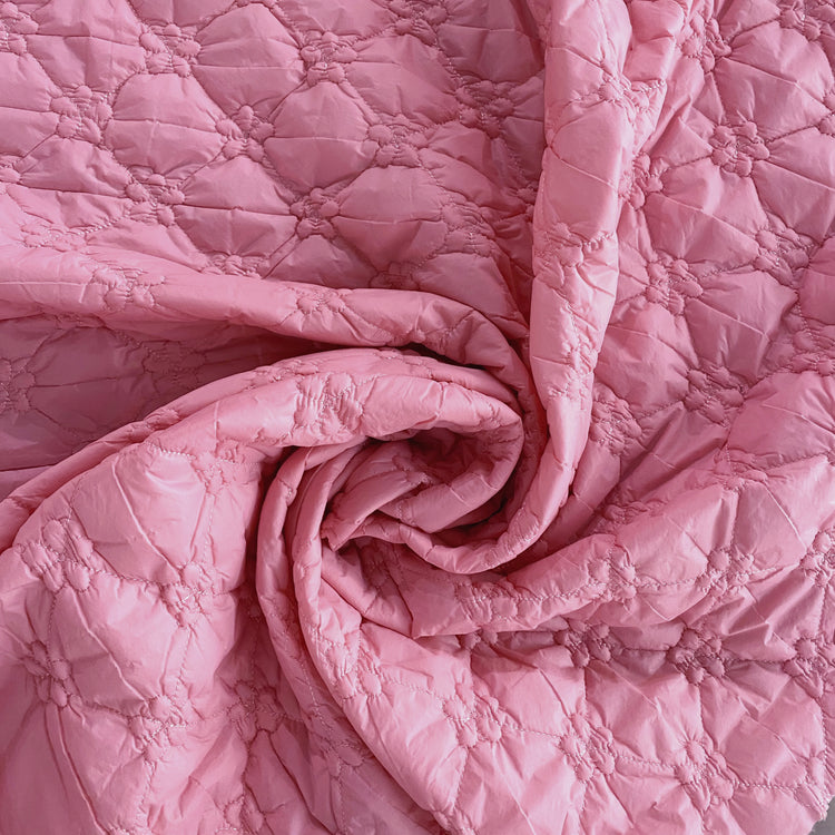 Quilted Polyester Sheeting - Bubblegum Pink